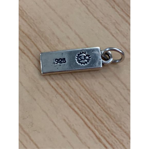 925 Chocolate Bar Sterling Silver Jewelry Charm - Picture 2 of 3